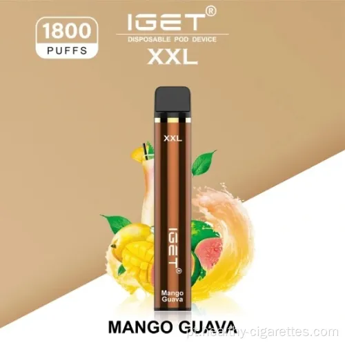 Vape saudável e líquido descartável 1800 puff vape